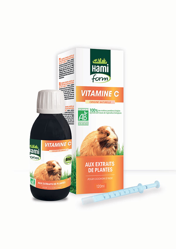 Vitamine C - Complément alimentaire BIO Cochon d'inde - 120 ml - Hamiform